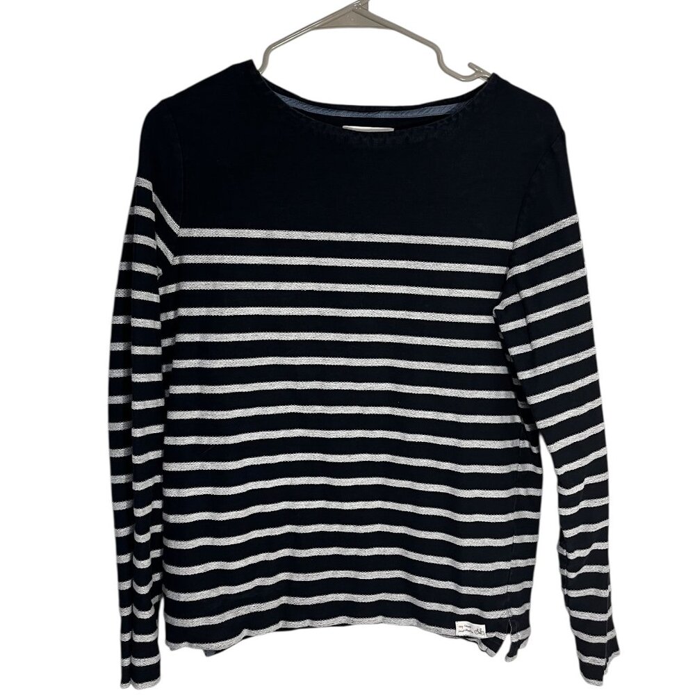 Harris Wilson Navy & White Striped Mariner Top